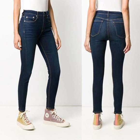 Rag & Bone High Rise Skinny Bedford Denim Jeans Women's Blue Size: 24 NWOT - Picture 10 of 10